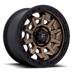 Fuel 1PC D696 COVERT 17x9 1 8x165.1/8x6.5 MATTE BRONZE BLACK BEAD RING