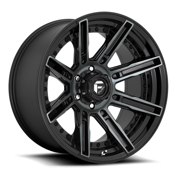 Fuel 1PC D708 ROGUE 20x9 1 6x135/6X5.3 GLOSS MACHINED DOUBLE DARK TINT