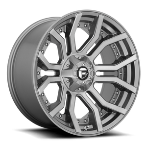 Fuel 1PC D713 RAGE PLATINUM 20x10 -18 8x165.1/8x6.5 BRUSHED GUN METAL TINTED CLEAR