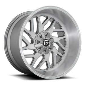 Fuel 1PC D715 TRITON PLATINUM 24X12 -44 8X170/8X6.7 BRUSHED GUN METAL TINTED CLEAR