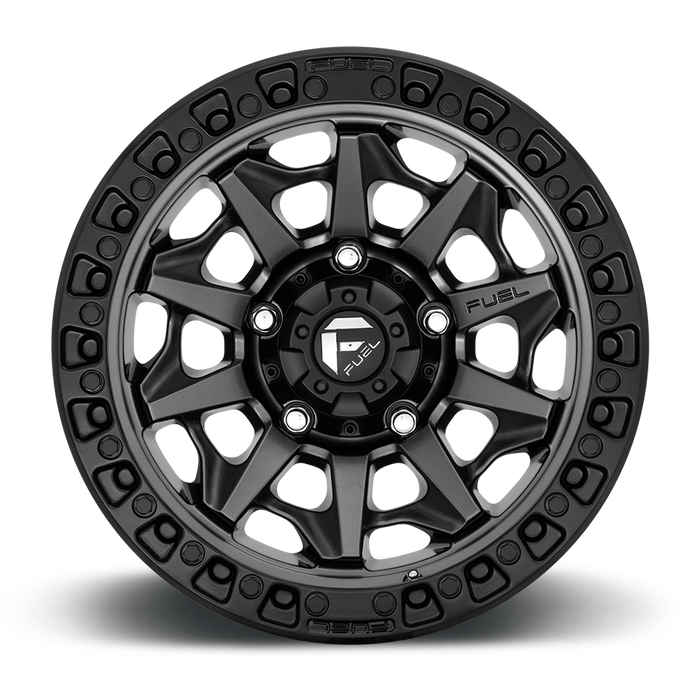 Fuel 1PC D716 COVERT 18x9 20 6x139.7/6x5.5 Matte Gun Metal Black Bead Ring