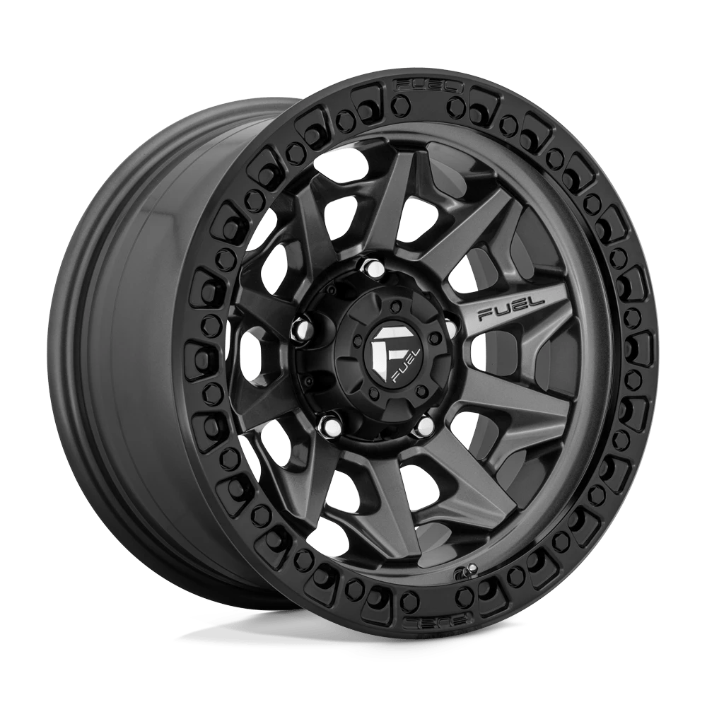 Fuel 1PC D716 COVERT 20x10 -18 6x135/6X5.3 Matte Gun Metal Black Bead Ring