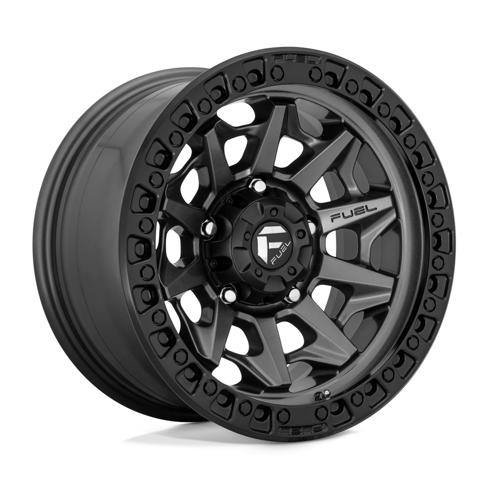 Fuel 1PC D716 COVERT 18x9 20 6x139.7/6x5.5 Matte Gun Metal Black Bead Ring