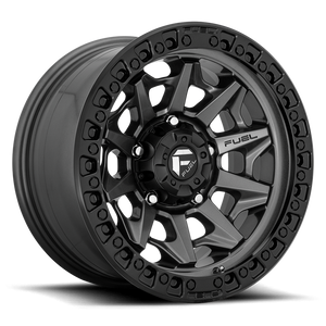 Fuel 1PC D716 COVERT 20x10 -18 8x165.1/8x6.5 Matte Gun Metal Black Bead Ring