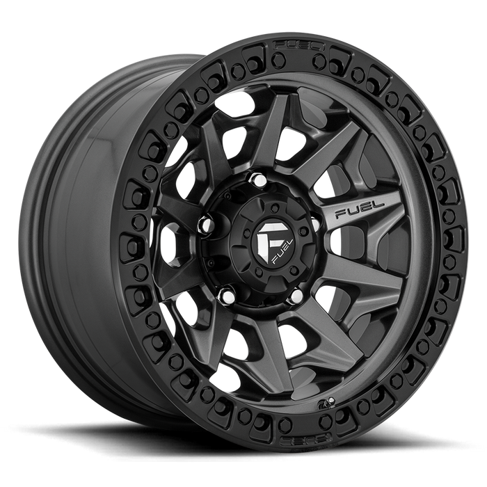 Fuel 1PC D716 COVERT 20x9 1 8x170/8x6.7 Matte Gun Metal Black Bead Ring