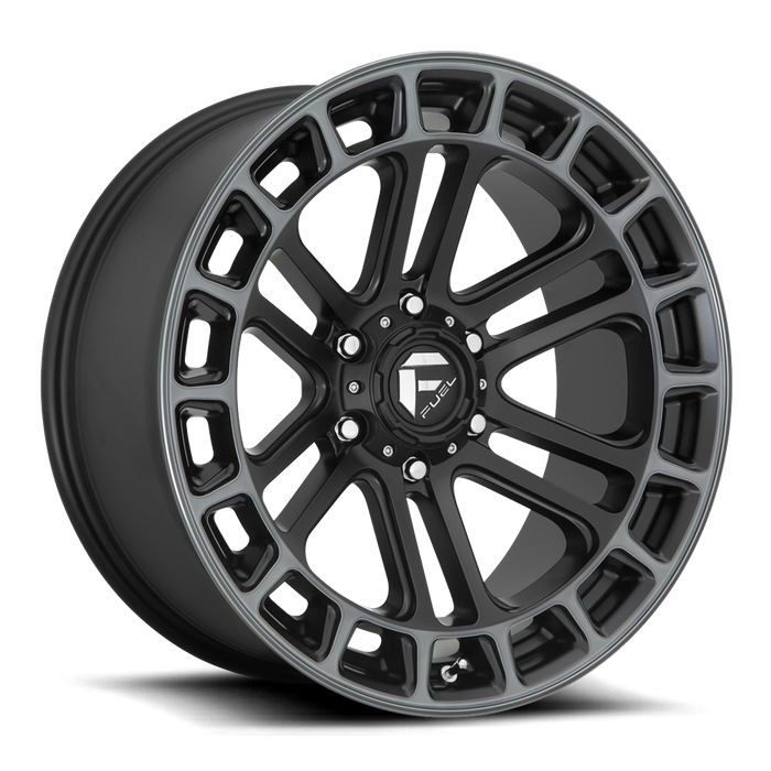 Fuel 1PC D720 HEATER 17X9 -12 6X135/6X5.3 Matte Black Double Dark Tint Machined