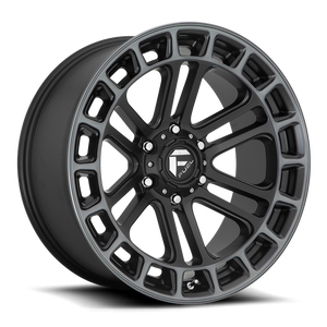 Fuel 1PC D720 HEATER 20X10 -18 6X135/6X5.3 Matte Black Double Dark Tint Machined