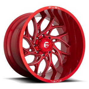 Fuel 1PC D742 RUNNER 22x12 -44 8x165.1/8x6.5 Candy Red Milled
