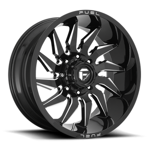 Fuel 1PC D744 SABER 24X12 -44 6X135/6X5.3 Gloss Black Milled