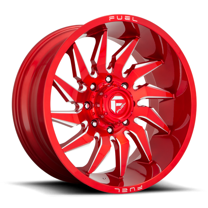 Fuel 1PC D745 SABER 24X12 -44 6X135/6X5.3 Candy Red Milled