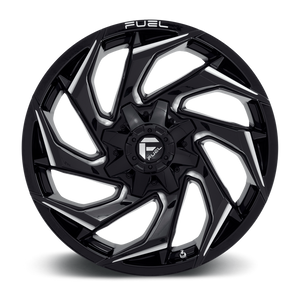 Fuel 1PC D753 REACTION 20X9 20 6X135/6X5.3/6X139.7/6X5.5 Gloss Black Milled