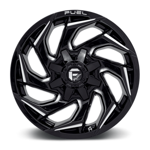 Fuel 1PC D753 REACTION 18X9 1 6X135/6X5.3/6X139.7/6X5.5 Gloss Black Milled