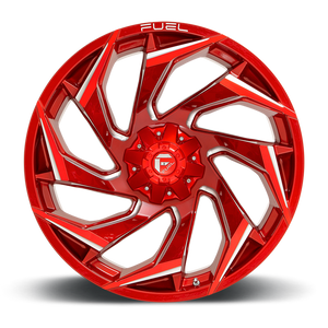 Fuel 1PC D754 REACTION 24X12 -44 6X135/6X5.3/6X139.7/6X5.5 Candy Red Milled