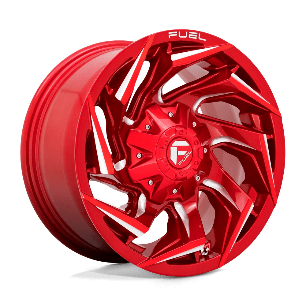 Fuel 1PC D754 REACTION 24X12 -44 6X135/6X5.3/6X139.7/6X5.5 Candy Red Milled