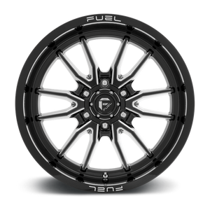 Fuel 1PC D761 CLASH 20X10 -18 6X139.7/6X5.5 Gloss Black Milled