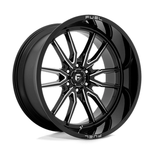 Fuel 1PC D761 CLASH 24X12 -44 6X135/6X5.3 Gloss Black Milled