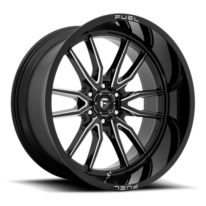 Fuel 1PC D761 CLASH 24X12 -44 6X135/6X5.3 Gloss Black Milled