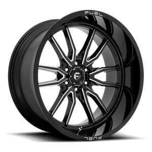 Fuel 1PC D761 CLASH 24X12 -44 6X135/6X5.3 Gloss Black Milled