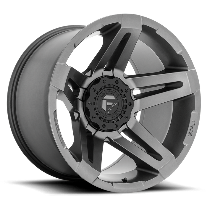 Fuel 1PC D764 SFJ 20X12 -44 6X135/6X5.3/6X139.7/6X5.5 Matte Gun Metal