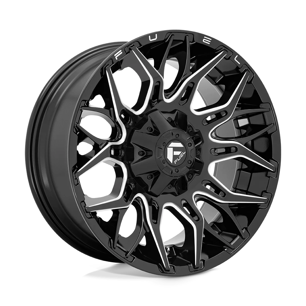 Fuel 1PC D769 TWITCH 22X12 -44 6X135/6X5.3/6X139.7/6X5.5 Glossy Black Milled