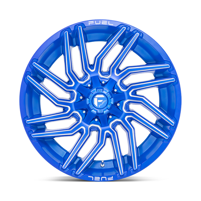 Fuel 1PC D774 TYPHOON 22X12 -44 6X135/6X5.3/6X139.7/6X5.5 Anodized Blue Milled