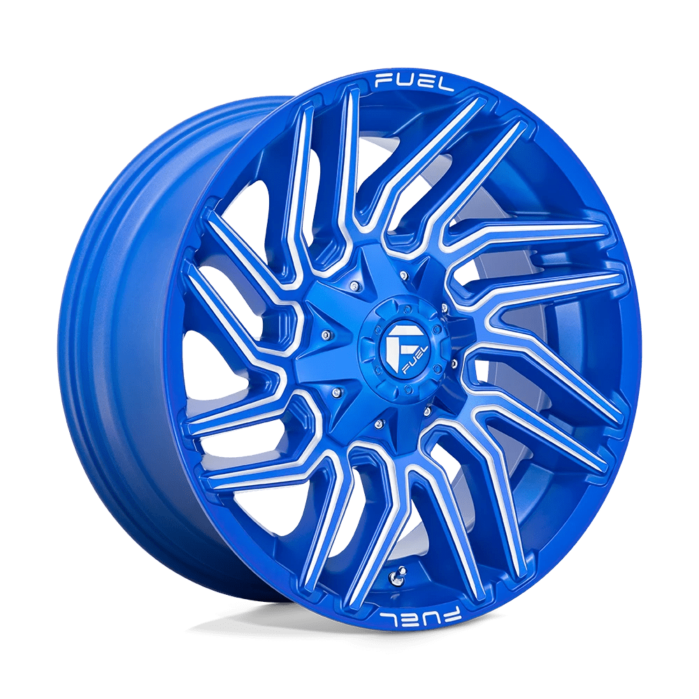 Fuel 1PC D774 TYPHOON 22X12 -44 6X135/6X5.3/6X139.7/6X5.5 Anodized Blue Milled