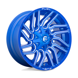 Fuel 1PC D774 TYPHOON 20X9 1 8X180/8X7.1 Anodized Blue Milled