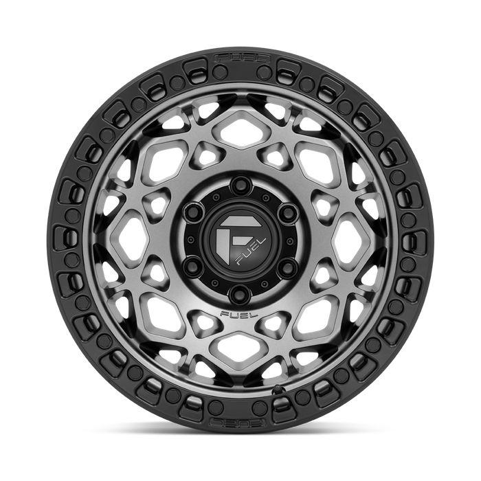 Fuel 1PC D784 UNIT 17X9 -12 6X135/6X5.3 Gunmetal With Matte Black Ring