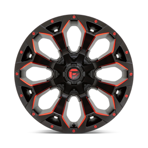 Fuel 1PC D787 ASSAULT 20X9 20 8X170/8X6.7 Matte Black Red Milled