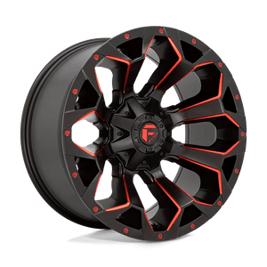 Fuel 1PC D787 ASSAULT 20X9 20 8X170/8X6.7 Matte Black Red Milled