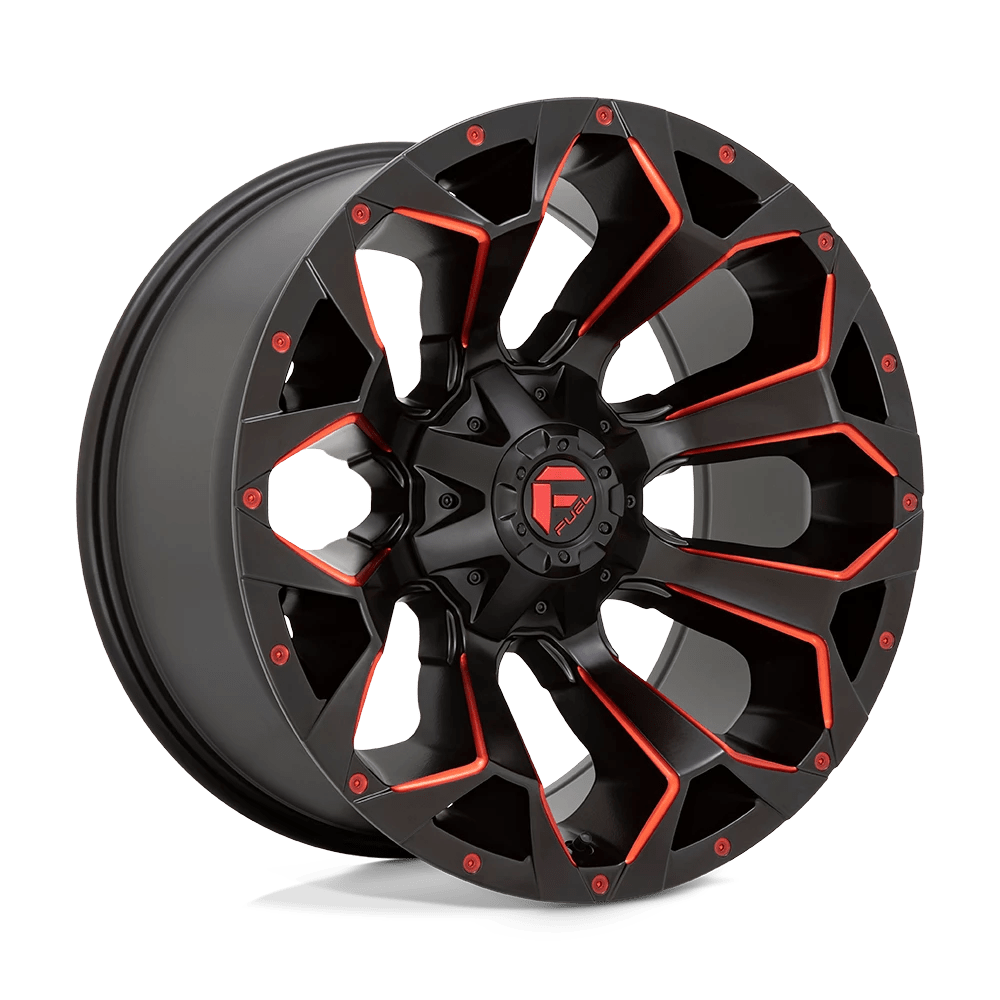 Fuel 1PC D787 ASSAULT 18X9 1 6X135/6X5.3/6X139.7/6X5.5 Matte Black Red Milled