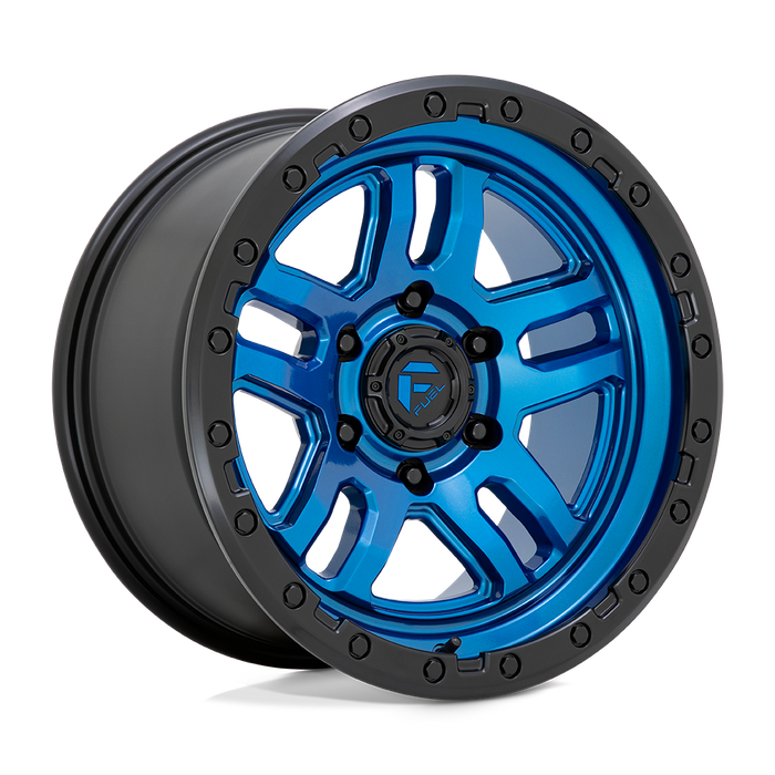 Fuel 1PC D790 AMMO 20X10 -18 6X135/6X5.3 Blue With Black Lip