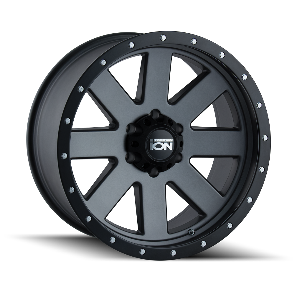 ION 134 20X10 -19 5x127 MATTE GUNMETAL/BLACK BEADLOCK