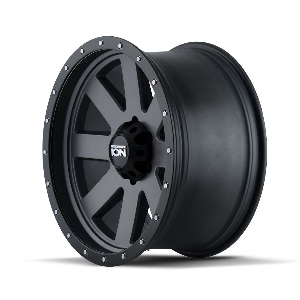 ION 134 20X10 -19 6x139.7 MATTE GUNMETAL/BLACK BEADLOCK