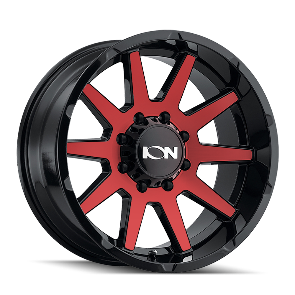 ION 143 20X9 0 6x135 GLOSS BLACK/RED MACHINED