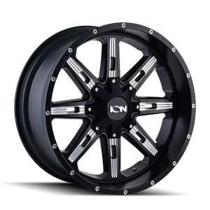 ION 184 20X9 18 5x139.7/5x150 SATIN BLACK/MILLED SPOKES