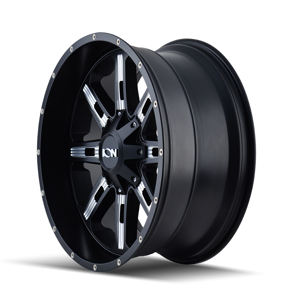 ION 184 20X9 18 5x139.7/5x150 SATIN BLACK/MILLED SPOKES