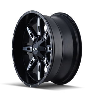 ION 184 20X9 18 5x139.7/5x150 SATIN BLACK/MILLED SPOKES