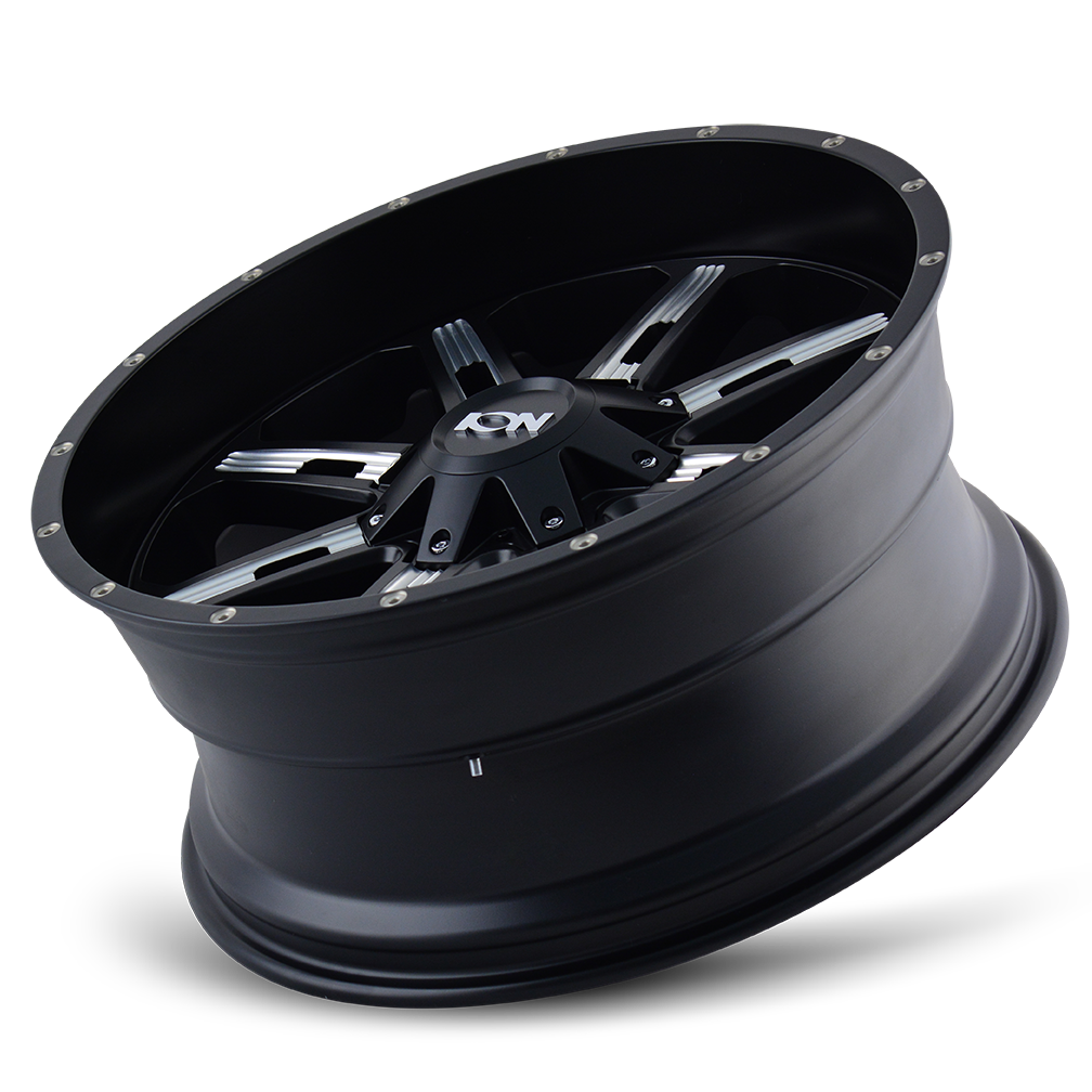 ION 184 20X9 18 5x139.7/5x150 SATIN BLACK/MILLED SPOKES