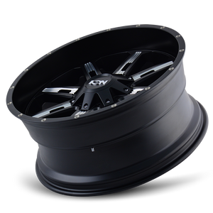 ION 184 17X9 18 5x127/5x139.7 SATIN BLACK/MILLED SPOKES