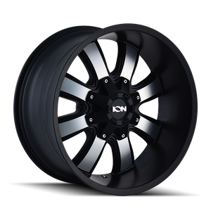 ION 189 18X10 -19 6x135/6x139.7 SATIN BLACK/MACHINED FACE