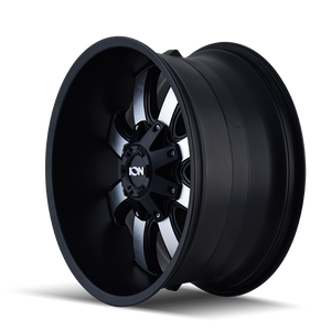 ION 189 18X9 -12 6x135/6x139.7 SATIN BLACK/MACHINED FACE