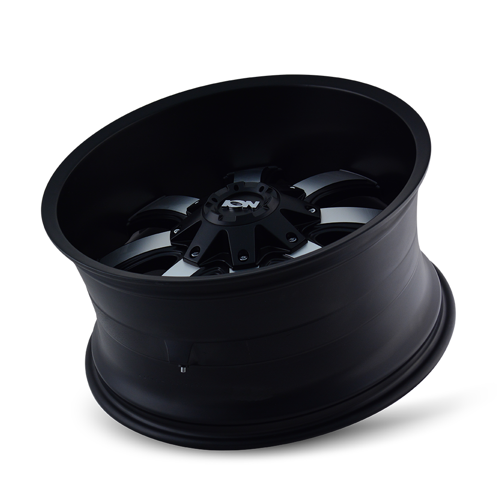 ION 189 18X9 -12 6x135/6x139.7 SATIN BLACK/MACHINED FACE