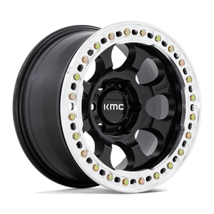 KMC KM237 RIOT BEADLOCK 17X9 -38 5X127 SATIN BLACK WITH MACHINED RING