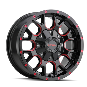 SET OF 4 | MAYHEM 8015 WARRIOR 20-INCH 6x135 BLACK RED | KENDA KLEVER TIRE | PACKAGE FOR FORD F150