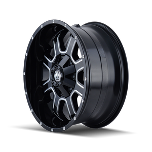 MAYHEM FIERCE 8103 17x9 -12 6x135/6x139.7 GLOSS BLACK/MILLED SPOKES