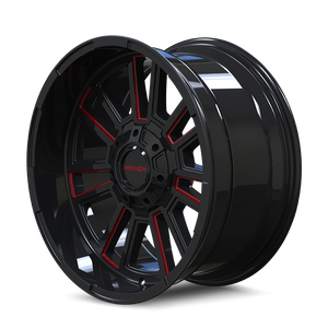 MAYHEM 8115 APOLLO 20x9 18 8x170/ GLOSS BLACK/PRISM RED MILLED