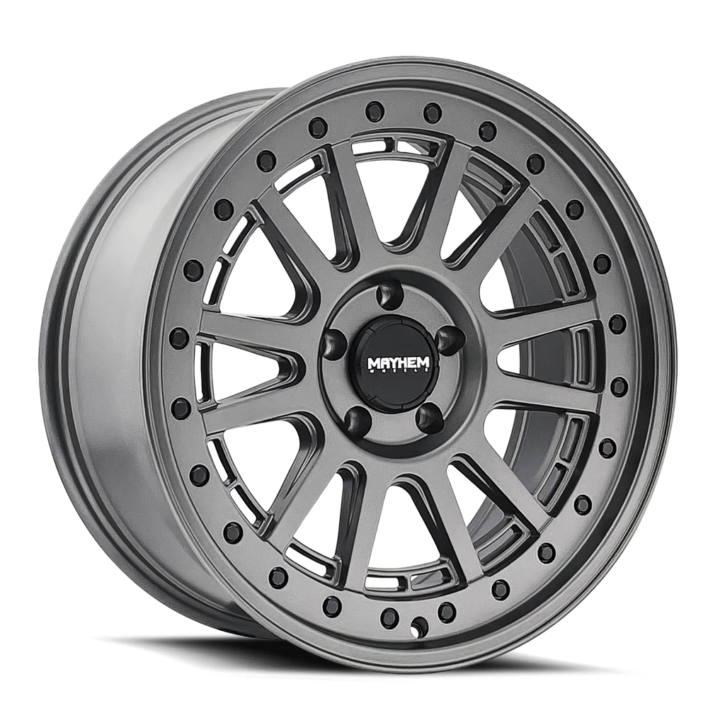 MAYHEM COMPASS 18x9 18 6x135 MATTE GUNMETAL W/ BLK BOLT