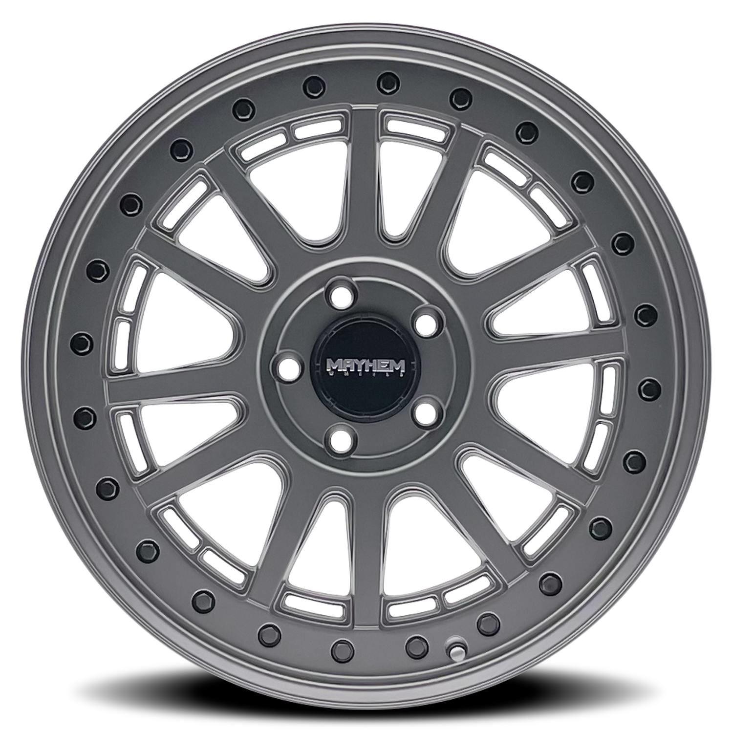 MAYHEM COMPASS 20x9 18 8x170 MATTE GUNMETAL W/ BLK BOLT