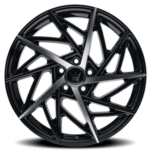 MAZZI FREESTYLE 18x8 35 5x108 GLOSS BLACK/MACHINED